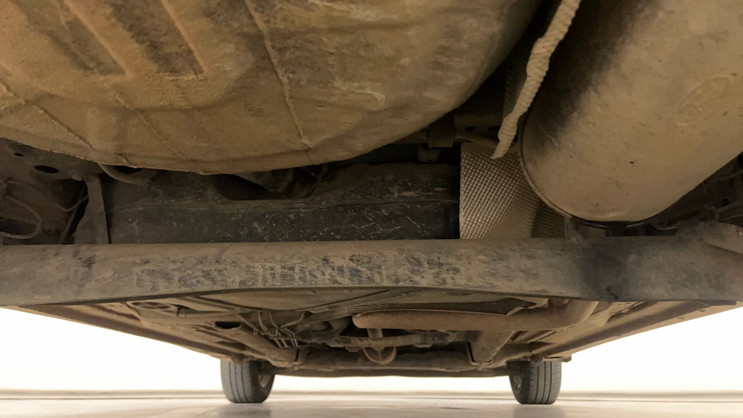 Used 2016 Ford Figo Aspire Titanium 1.2 Ti-VCT Petrol Manual extra REAR UNDERBODY VIEW (TAKEN FROM REAR)