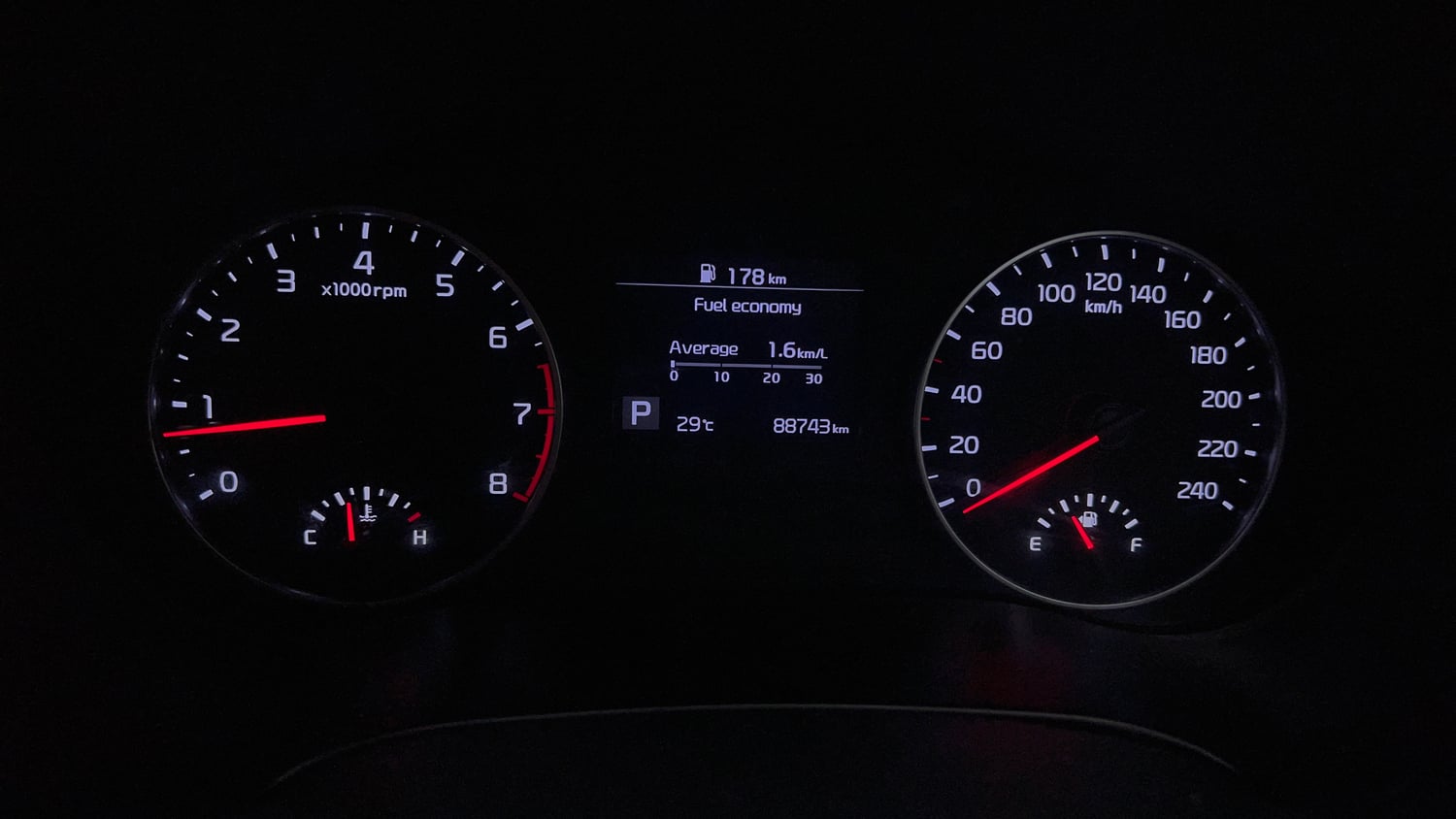 Used 2020 kia Seltos HTX IVT 1.5 Petrol Automatic interior CLUSTERMETER VIEW