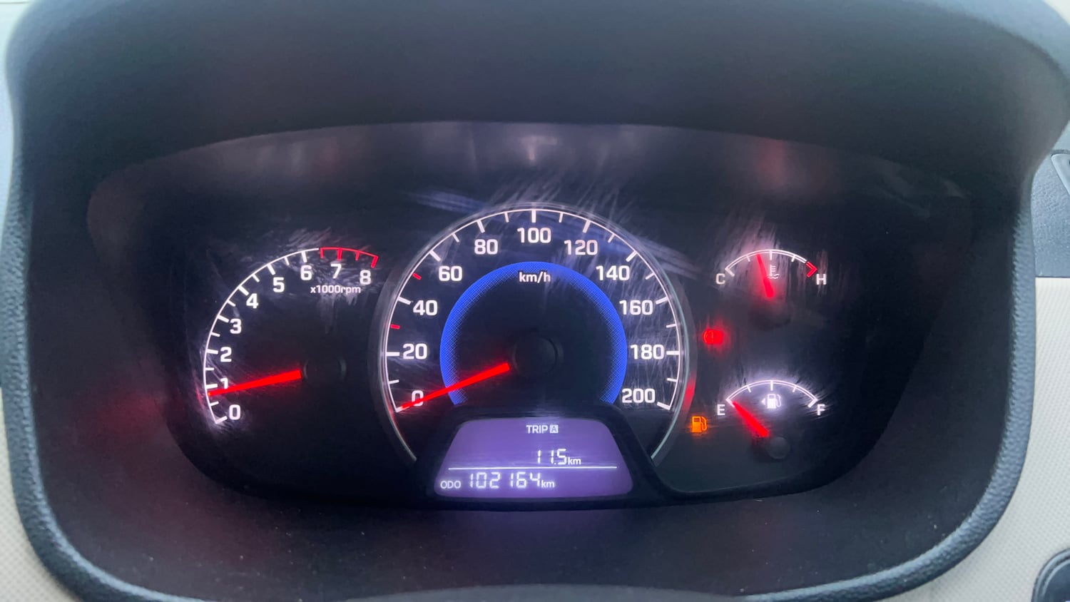 Used 2015 Hyundai Grand i10 Asta 1.2 Kappa VTVT Petrol Manual interior CLUSTERMETER VIEW