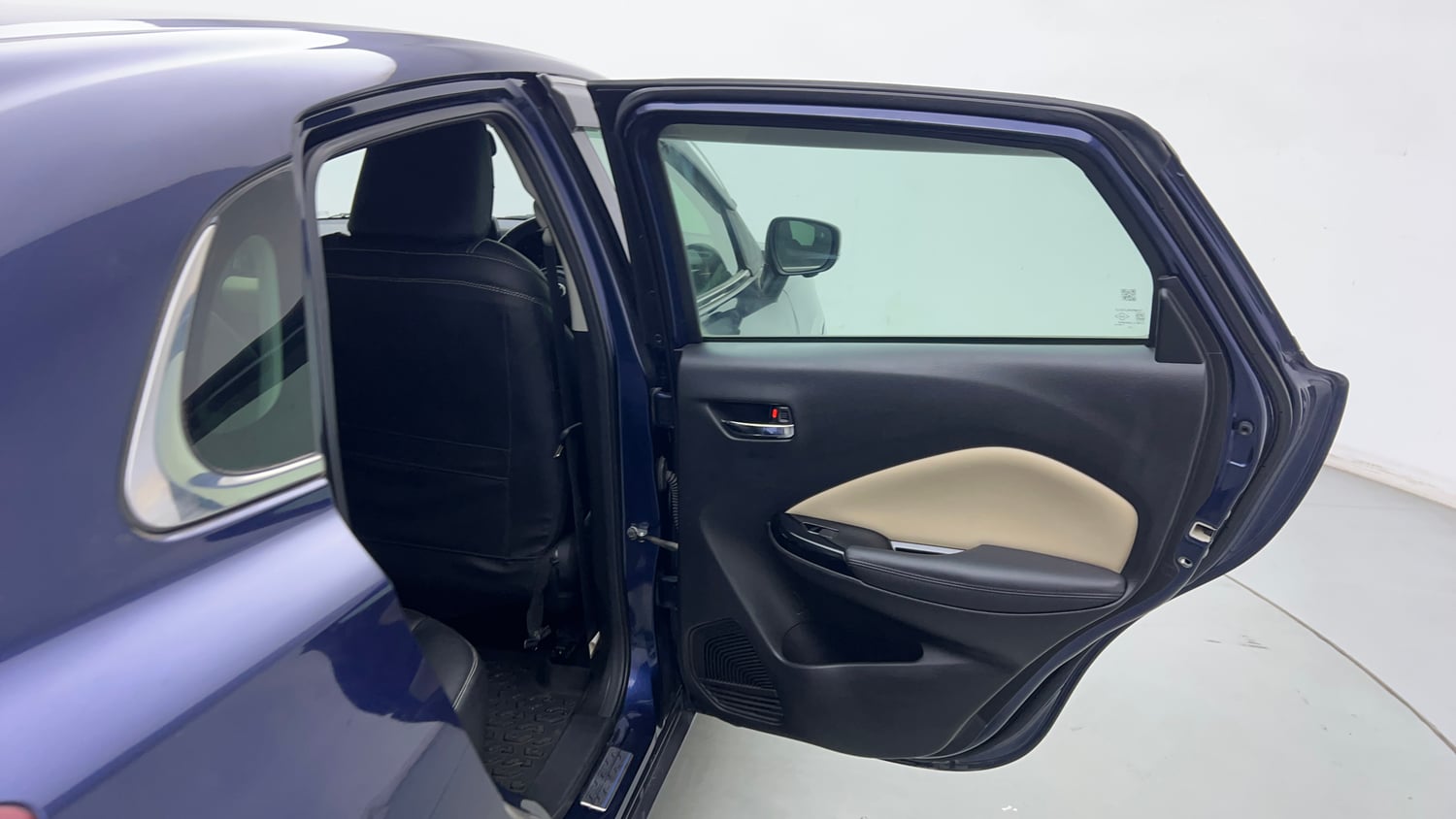 Used 2022 Toyota Glanza V AMT Petrol Automatic interior RIGHT REAR DOOR OPEN VIEW