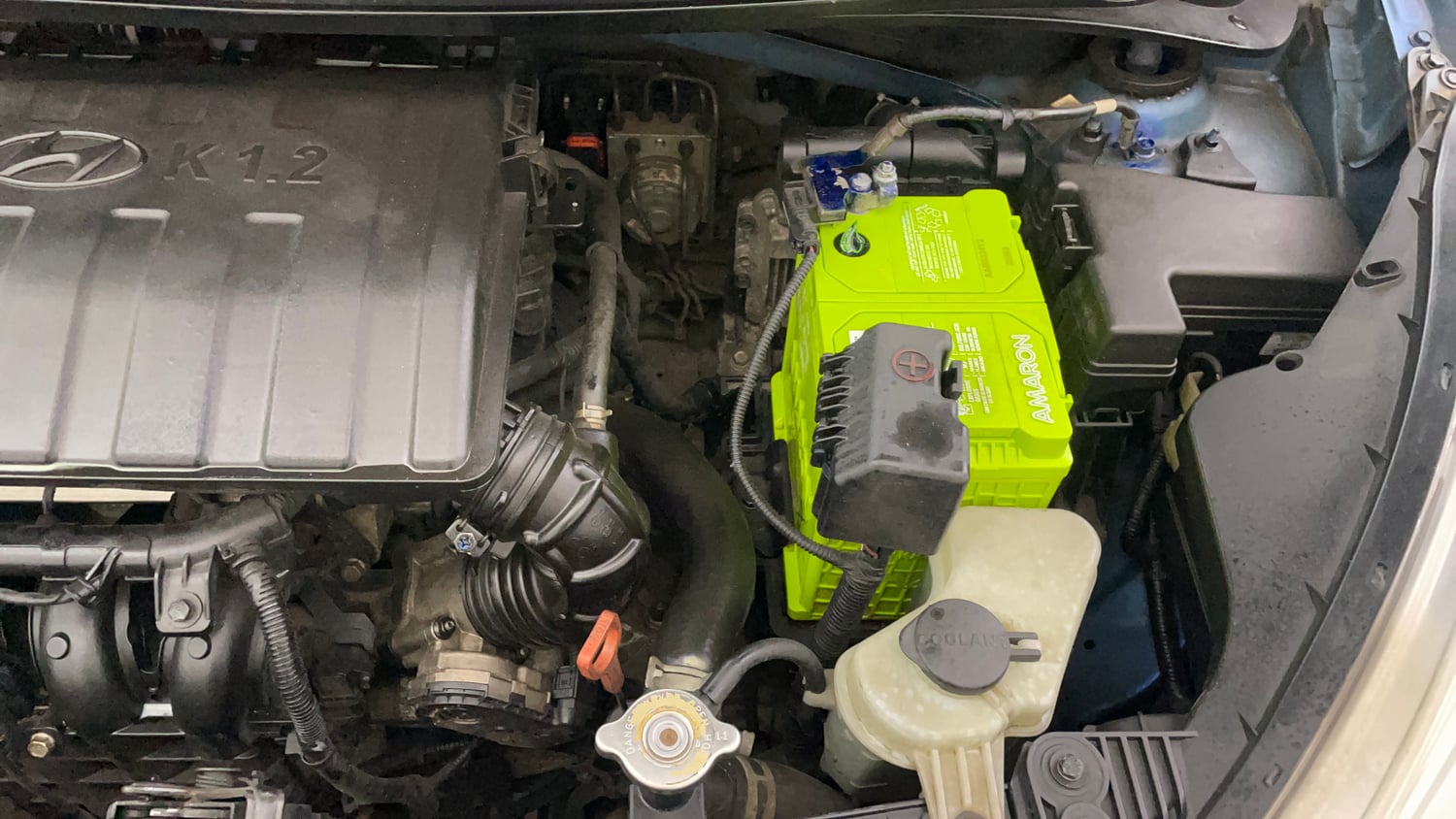 Used 2019 Hyundai Grand i10 Sportz AT 1.2 Kappa VTVT Petrol Automatic engine ENGINE LEFT SIDE VIEW