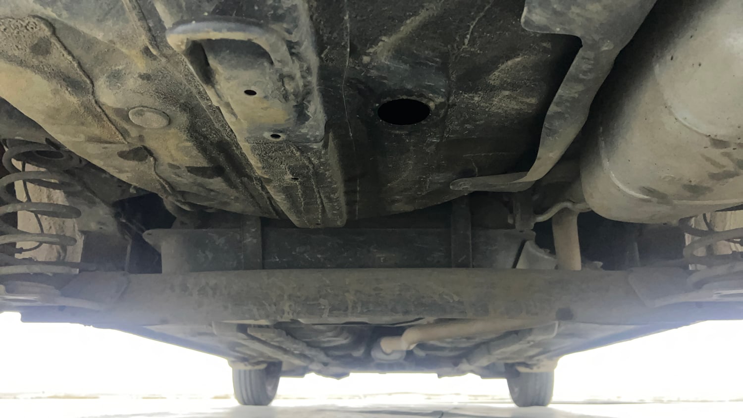 Used 2015 Hyundai Grand i10 Asta 1.2 Kappa VTVT Petrol Manual extra REAR UNDERBODY VIEW (TAKEN FROM REAR)