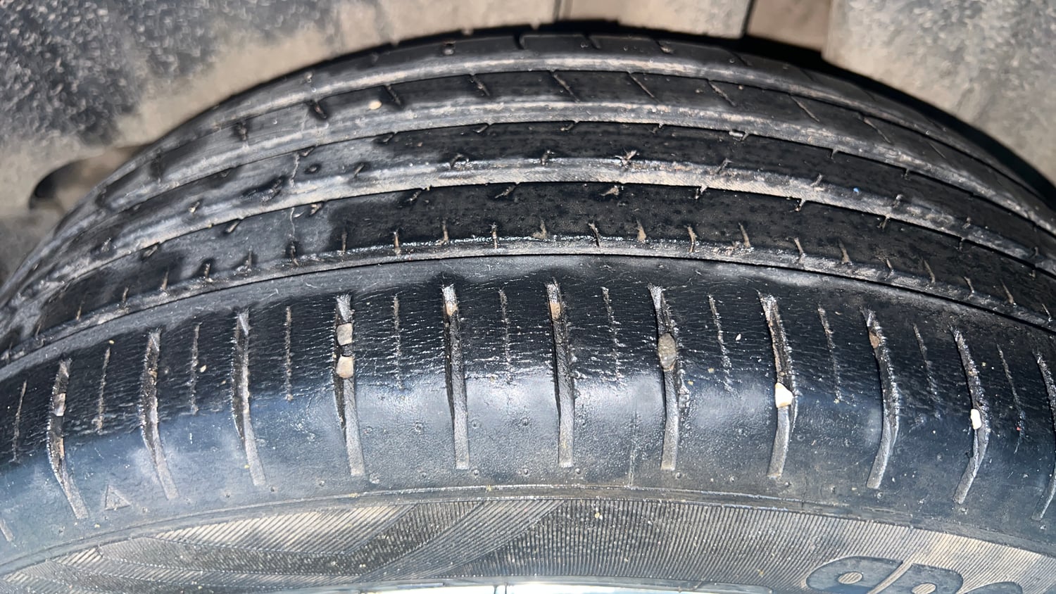 Used 2022 Maruti Suzuki Baleno Alpha MT Petrol Manual tyres LEFT REAR TYRE TREAD VIEW