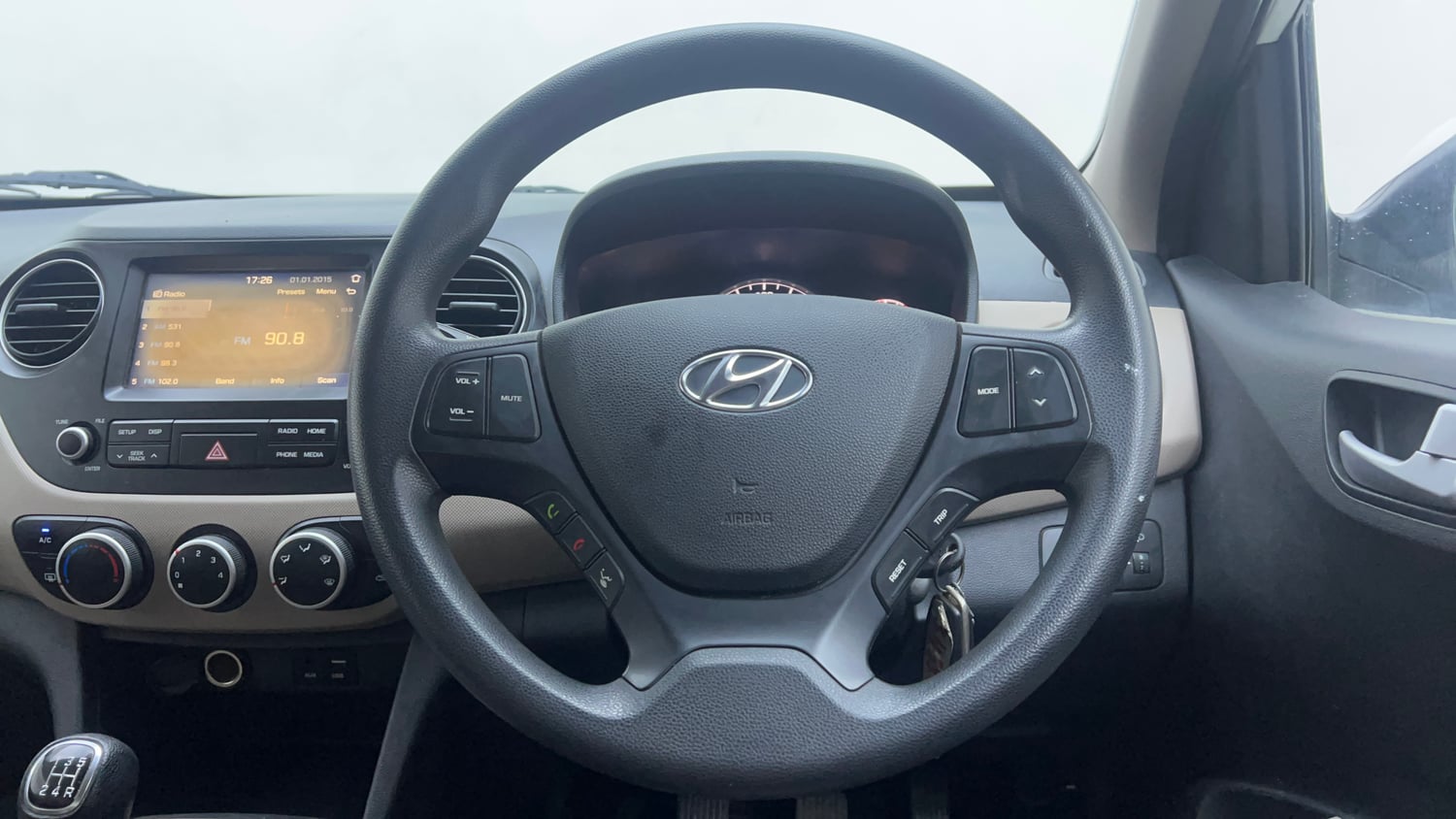 Used 2017 Hyundai Grand i10 Sportz (O) 1.2 Kappa VTVT Petrol Manual interior STEERING VIEW