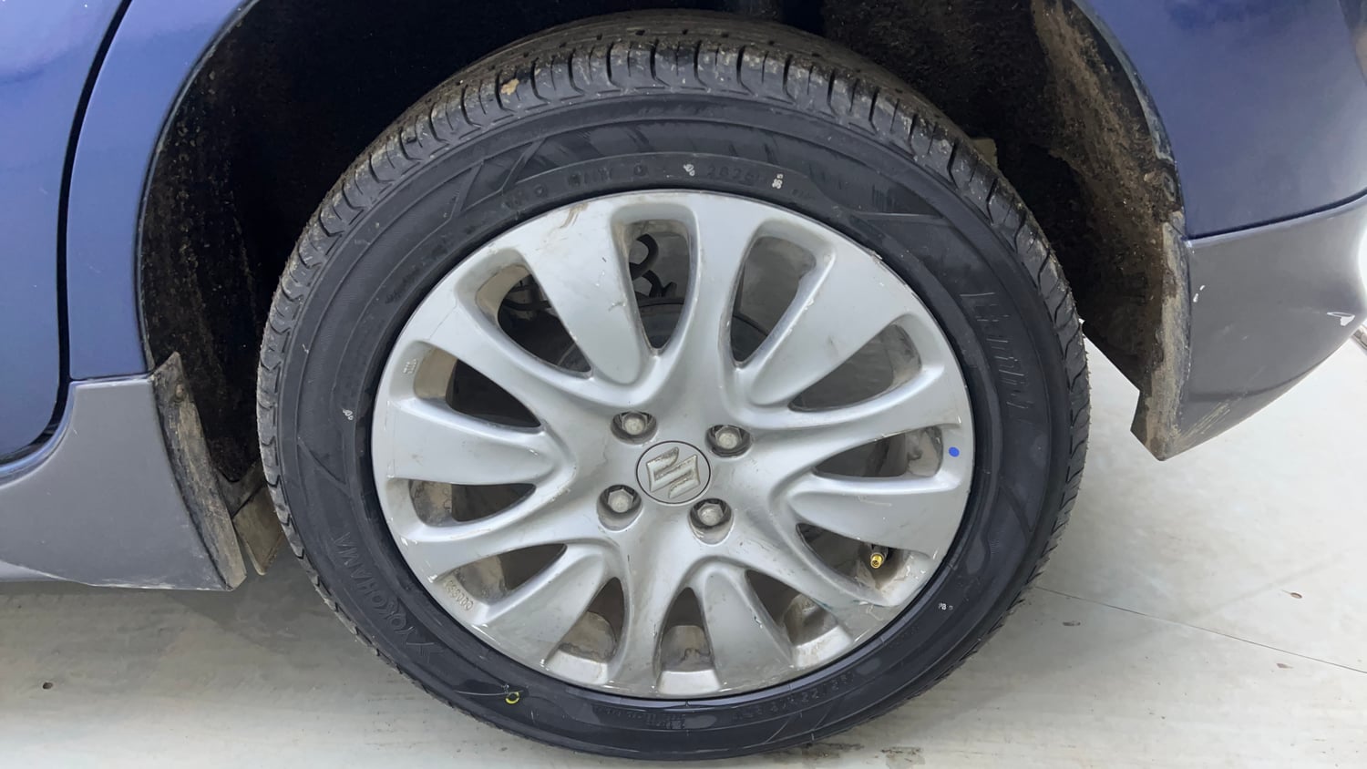 Used 2018 Maruti Suzuki Baleno Alpha 1.2 Petrol Manual tyres LEFT REAR TYRE RIM VIEW