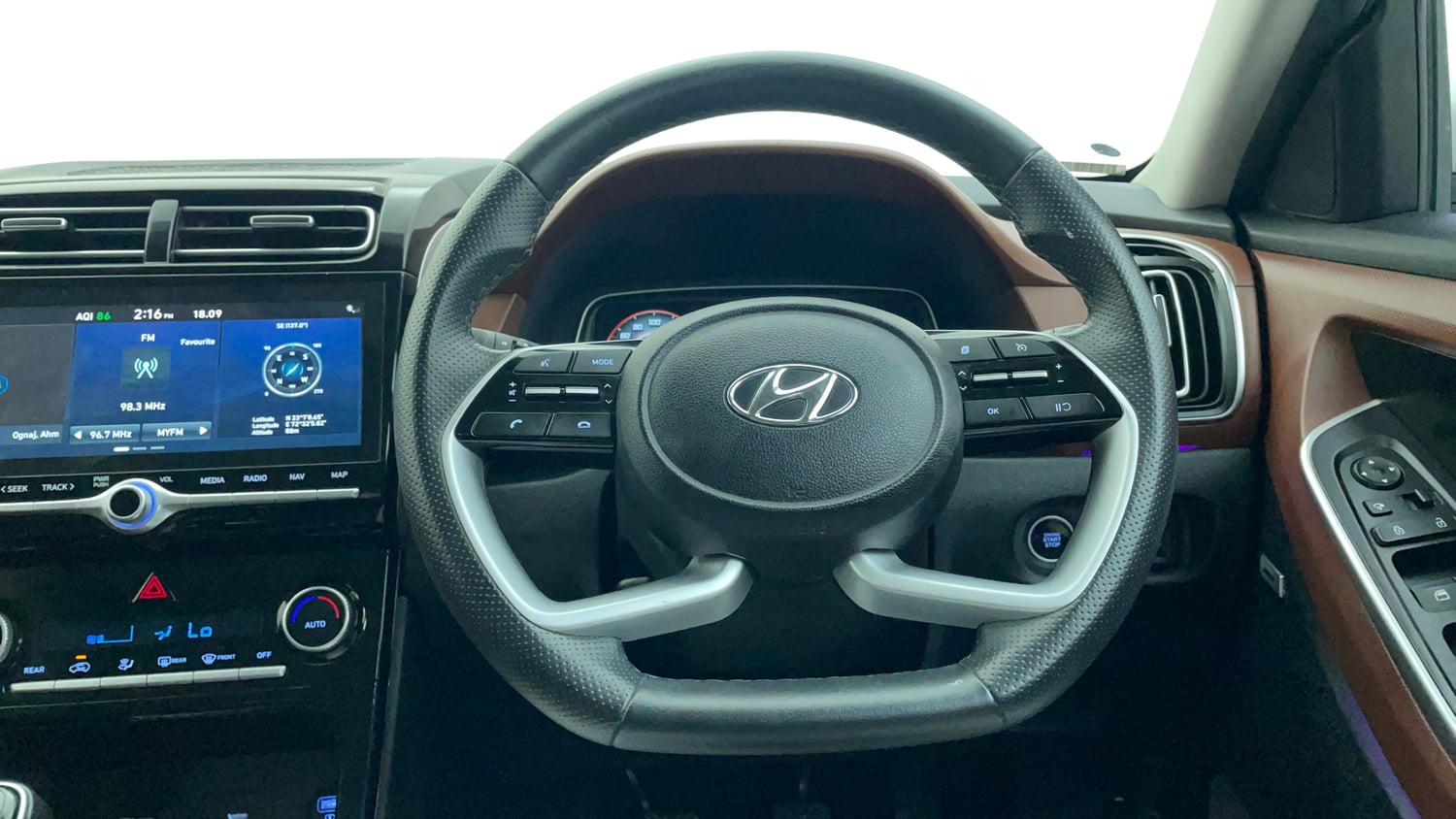 Used 2022 Hyundai Alcazar Signature 6 STR 2.0 Petrol Petrol Manual interior STEERING VIEW