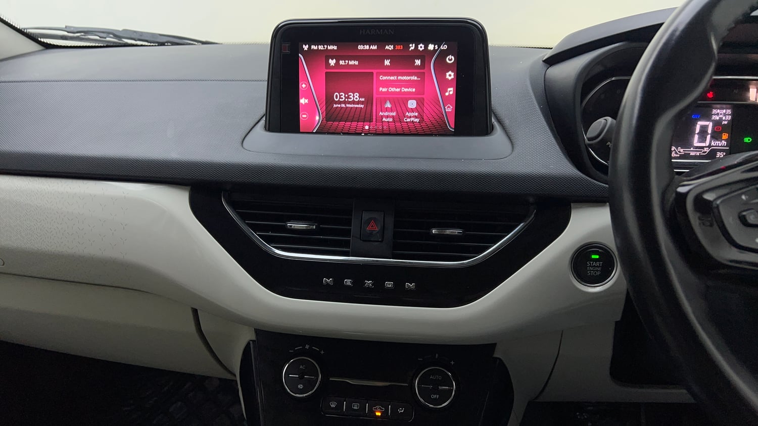 Used 2023 Tata Nexon XZA Plus (L) Petrol Automatic interior MUSIC SYSTEM & AC CONTROL VIEW