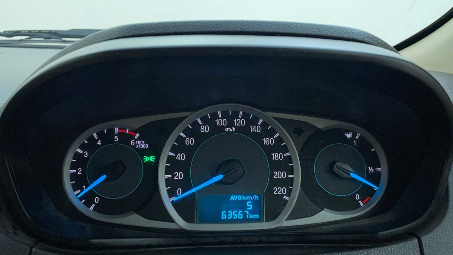 Used 2016 Ford Figo Aspire Titanium1.5 TDCi Diesel Manual interior CLUSTERMETER VIEW