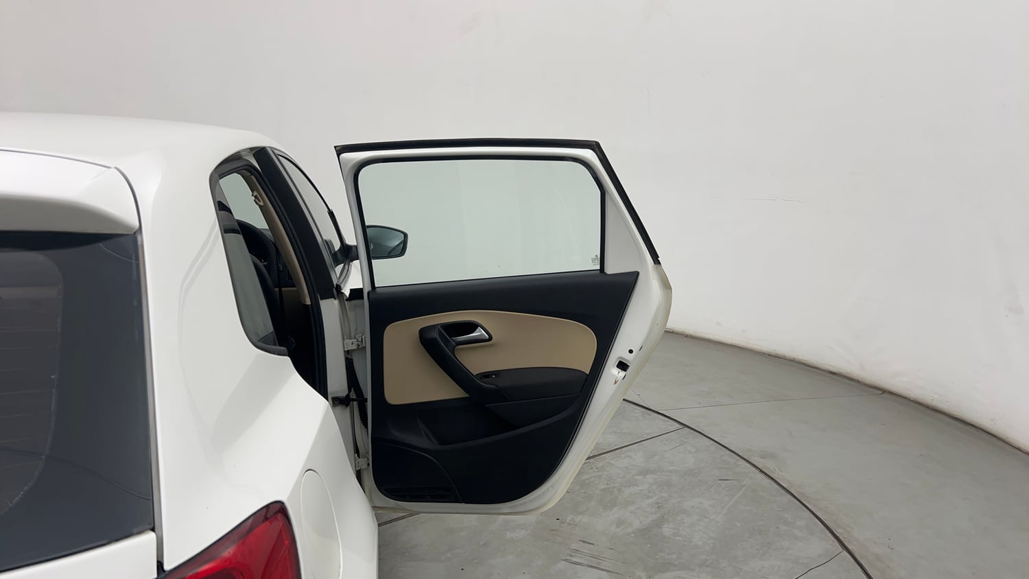 Used 2014 Volkswagen Polo Highline1.2L (P) Petrol Manual interior RIGHT REAR DOOR OPEN VIEW