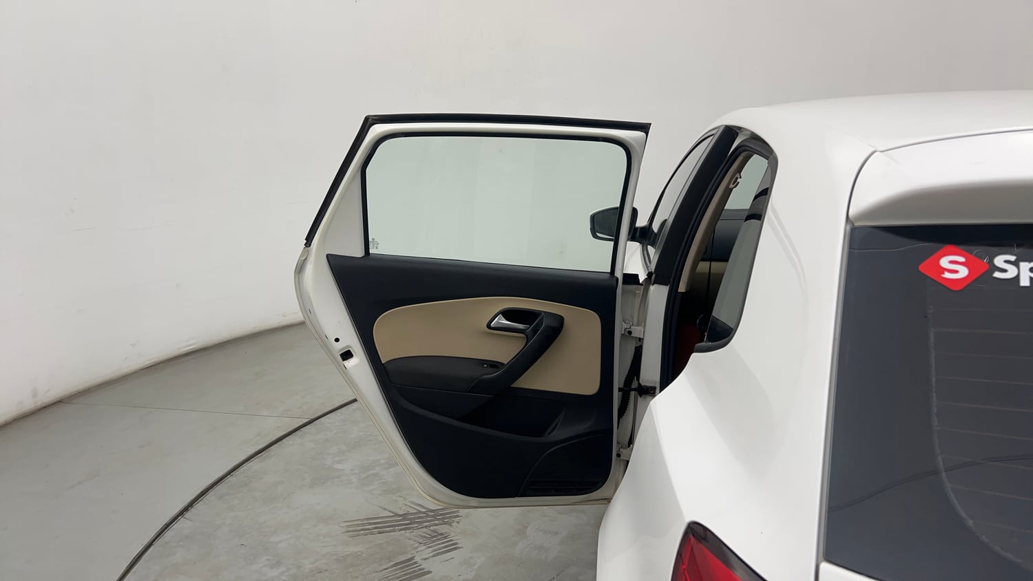 Used 2014 Volkswagen Polo Highline1.2L (P) Petrol Manual interior LEFT REAR DOOR OPEN VIEW