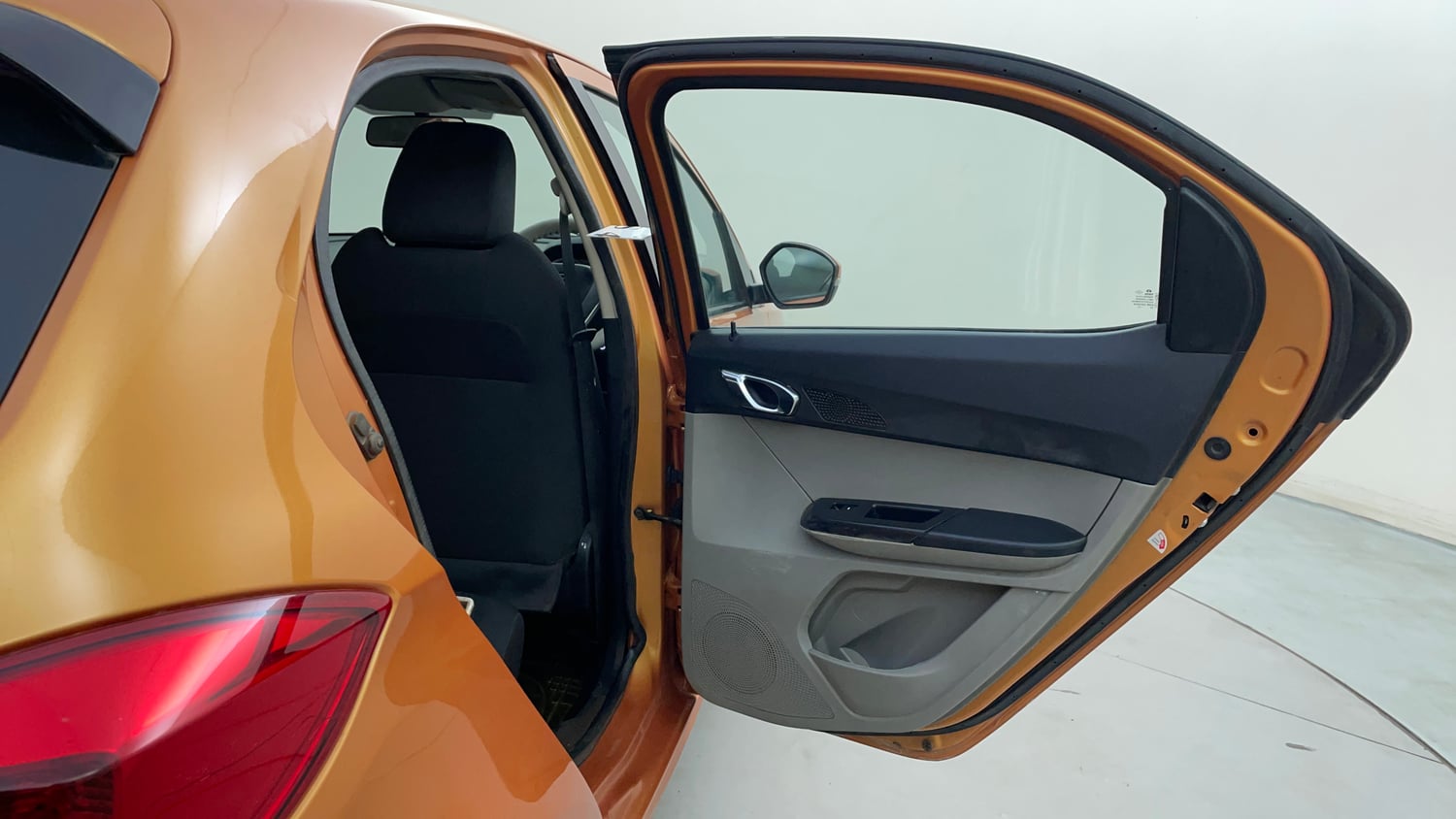 Used 2016 Tata Tiago Revotron XZ Petrol Manual interior RIGHT REAR DOOR OPEN VIEW