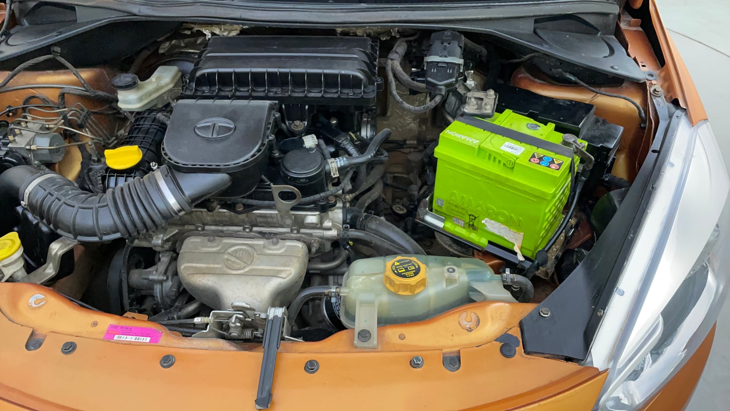 Used 2016 Tata Tiago Revotron XZ Petrol Manual engine ENGINE LEFT SIDE VIEW