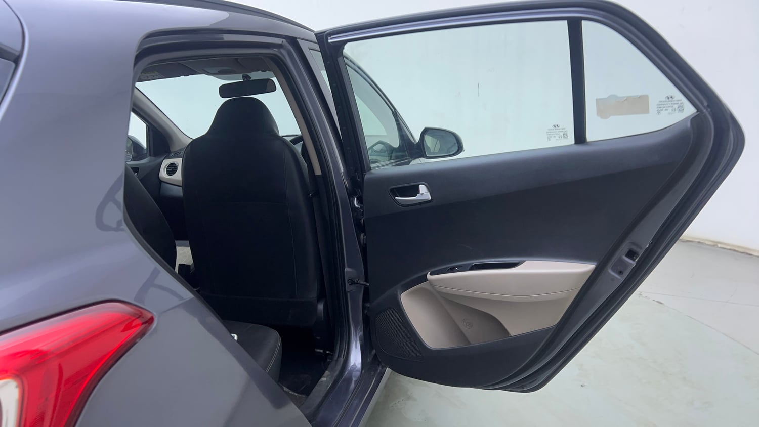 Used 2017 Hyundai Grand i10 Sportz (O) AT 1.2 Kappa VTVT Petrol Automatic interior RIGHT REAR DOOR OPEN VIEW