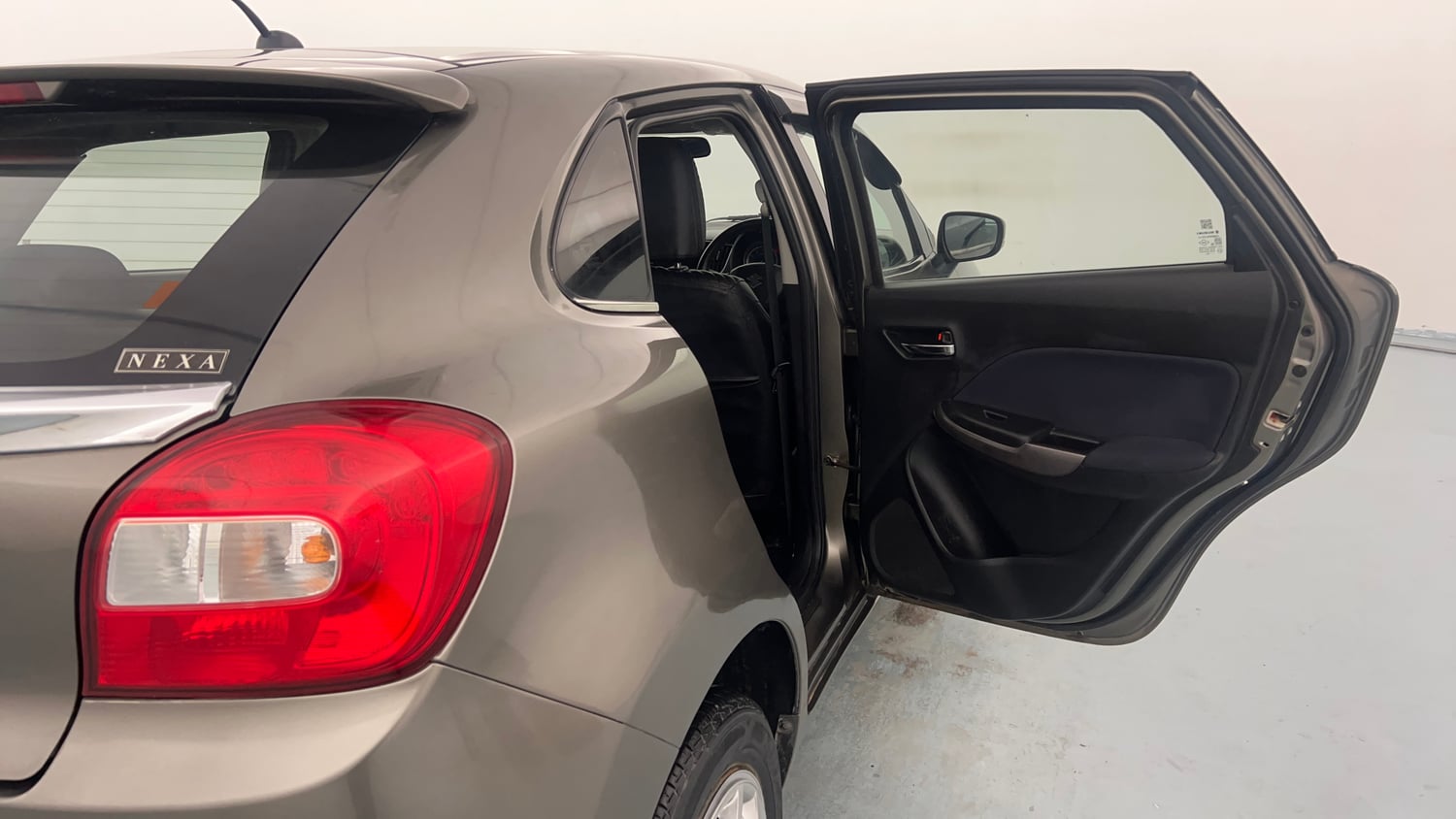 Used 2019 Maruti Suzuki Baleno Delta Petrol Manual interior RIGHT REAR DOOR OPEN VIEW