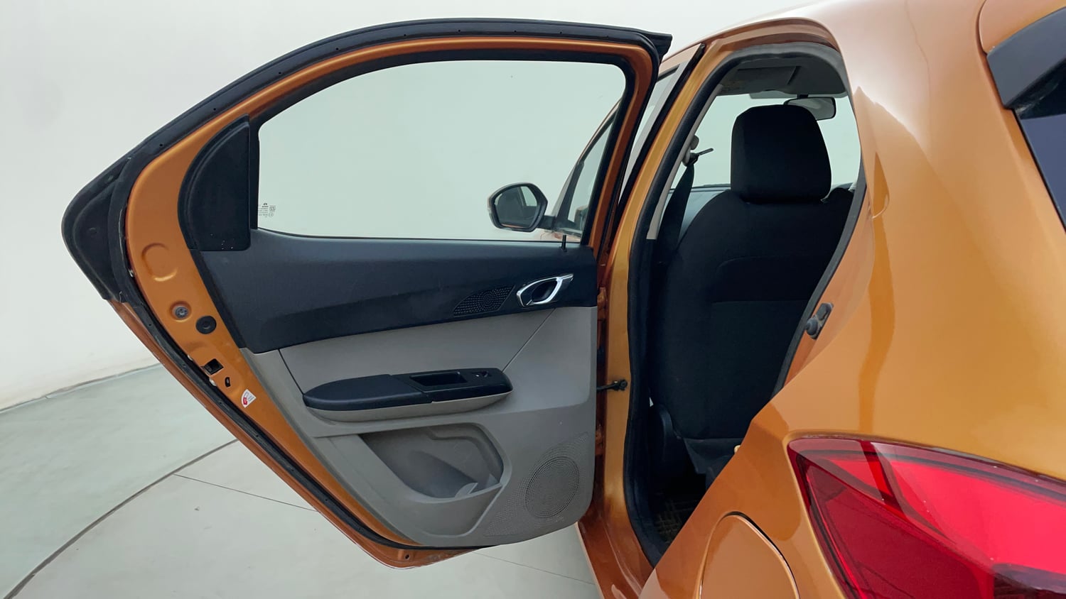 Used 2016 Tata Tiago Revotron XZ Petrol Manual interior LEFT REAR DOOR OPEN VIEW
