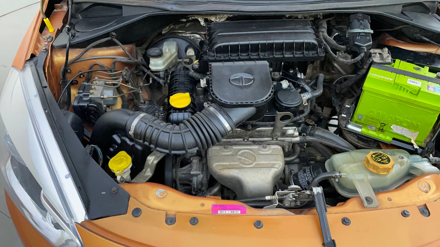 Used 2016 Tata Tiago Revotron XZ Petrol Manual engine ENGINE RIGHT SIDE VIEW