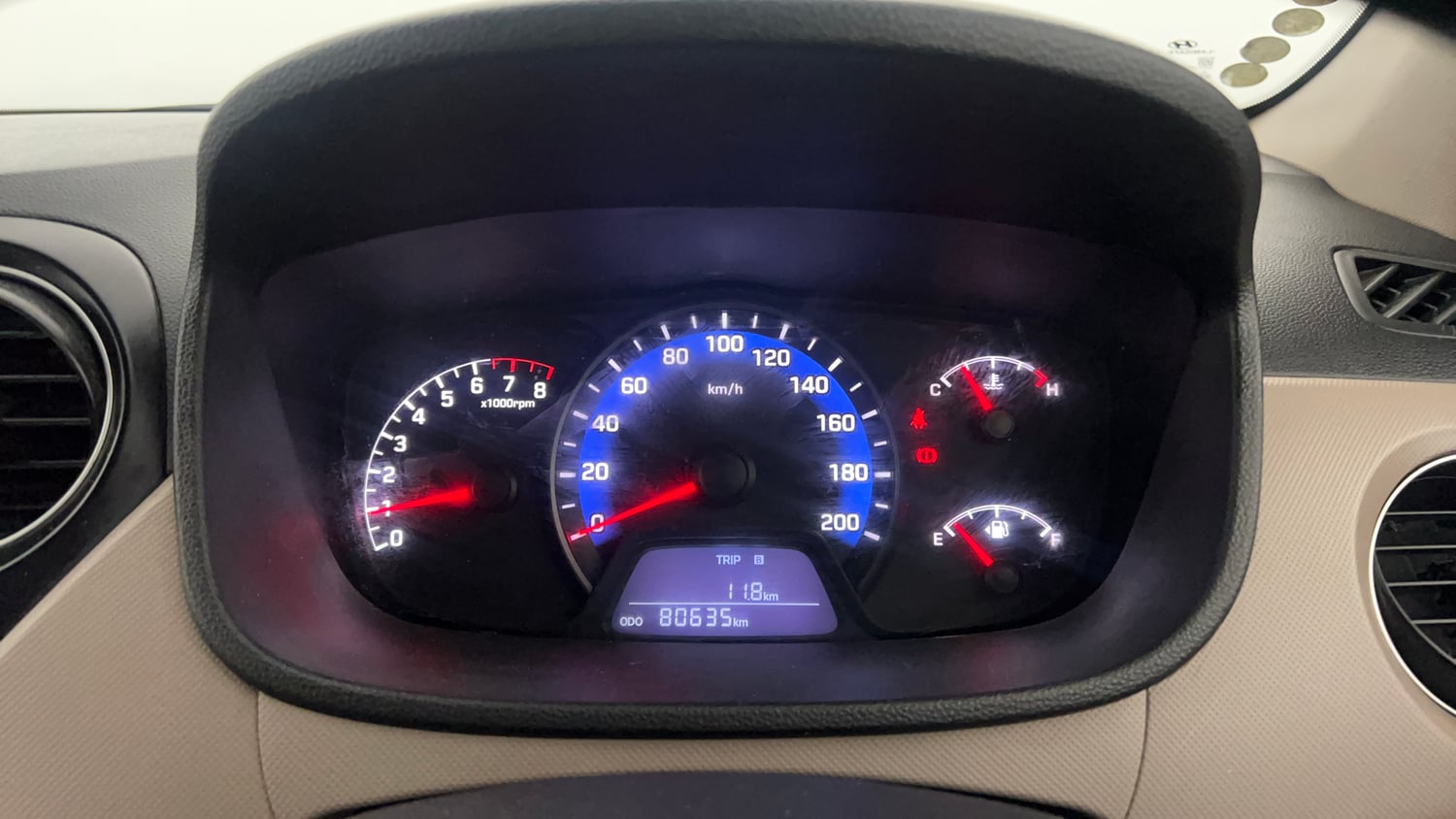 Used 2014 Hyundai Xcent S 1.2 Petrol Manual interior CLUSTERMETER VIEW