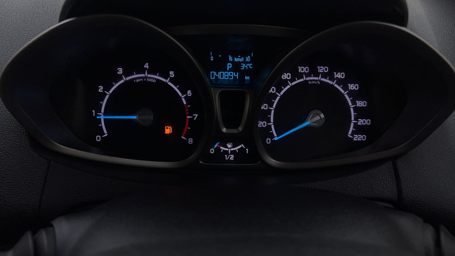 Used 2015 Ford EcoSport Titanium 1.5 Ti-VCT AT Petrol Automatic interior CLUSTERMETER VIEW