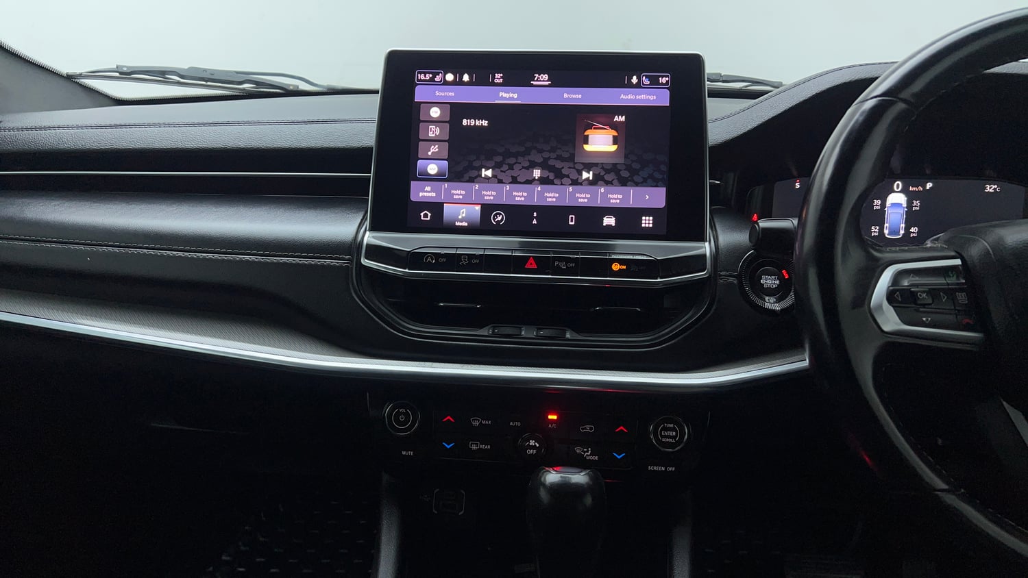 Used 2022 Jeep Compass Model S (O) 1.4 Petrol DCT Petrol Automatic interior MUSIC SYSTEM & AC CONTROL VIEW