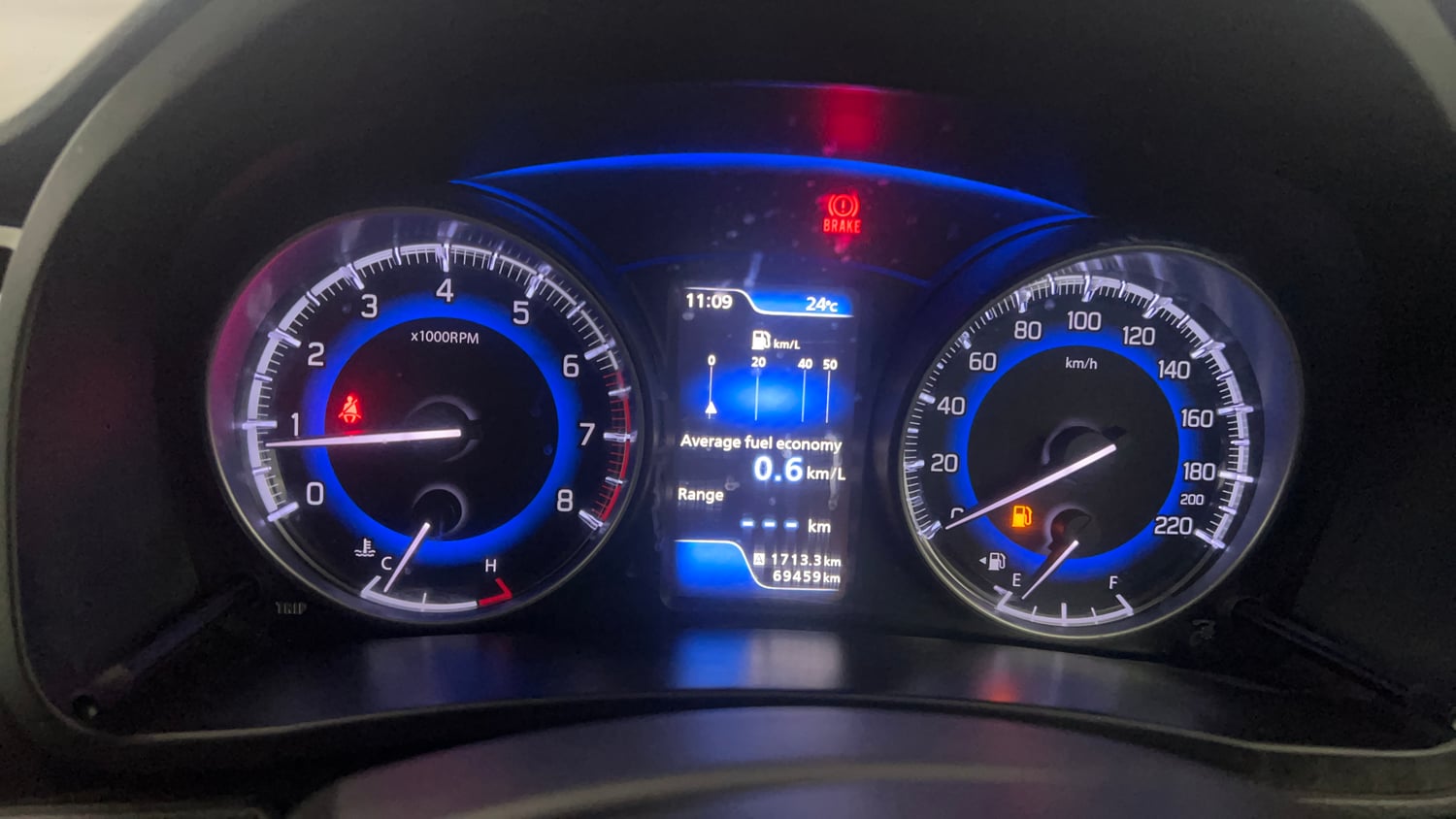 Used 2017 Maruti Suzuki Baleno Zeta 1.2 Petrol Manual interior CLUSTERMETER VIEW