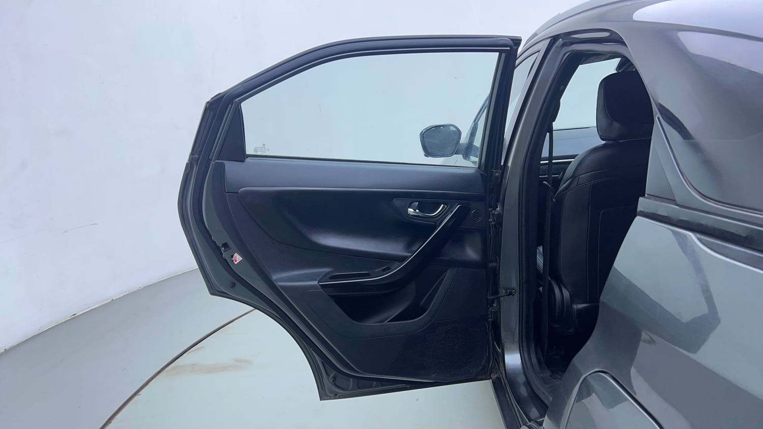 Used 2025 Tata Nexon Fearless Plus S 1.2 Revotron Petrol 7DCA DT Petrol Automatic interior LEFT REAR DOOR OPEN VIEW