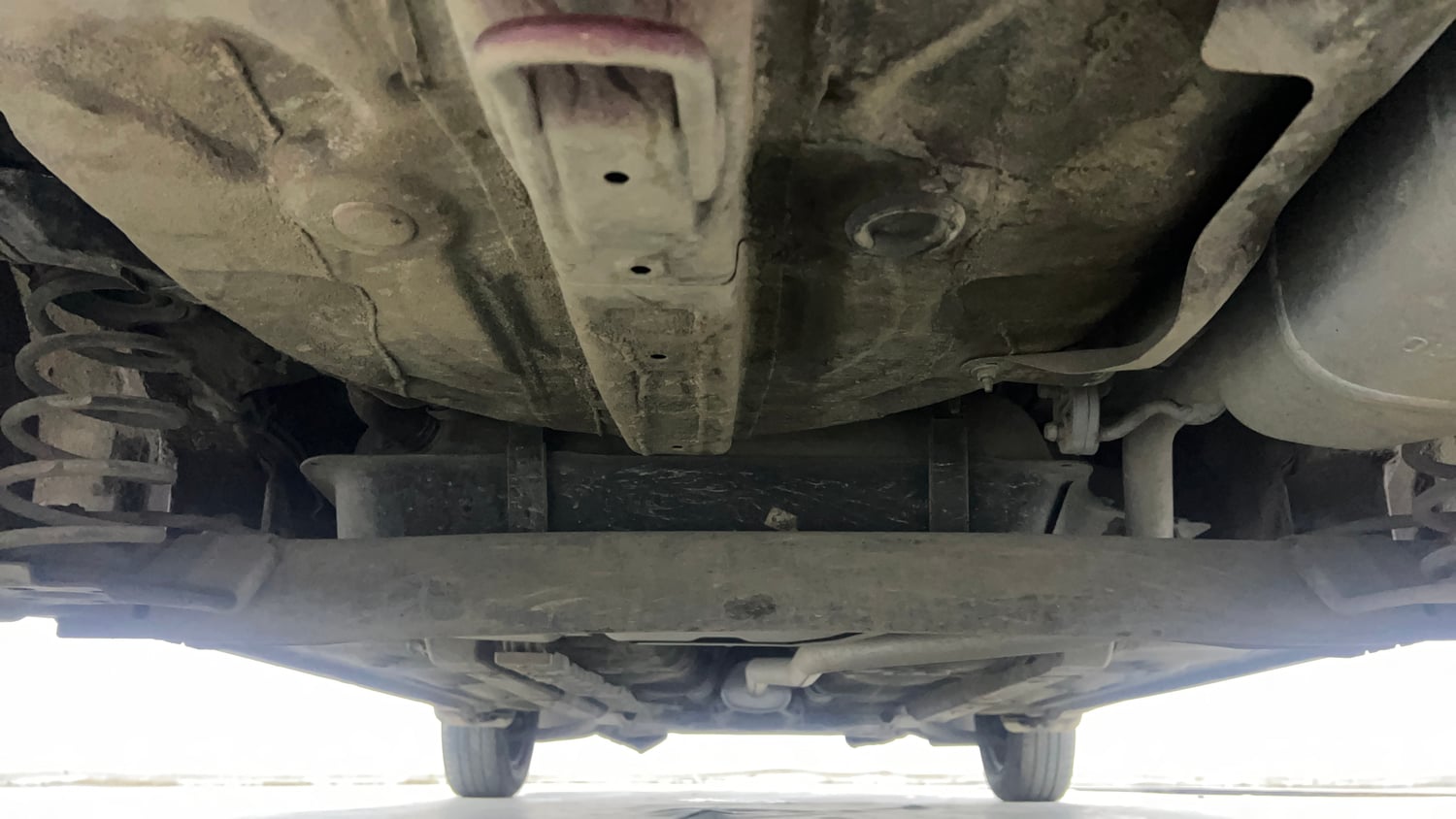 Used 2014 Hyundai Grand i10 Sportz 1.2 Kappa VTVT Petrol Manual extra REAR UNDERBODY VIEW (TAKEN FROM REAR)