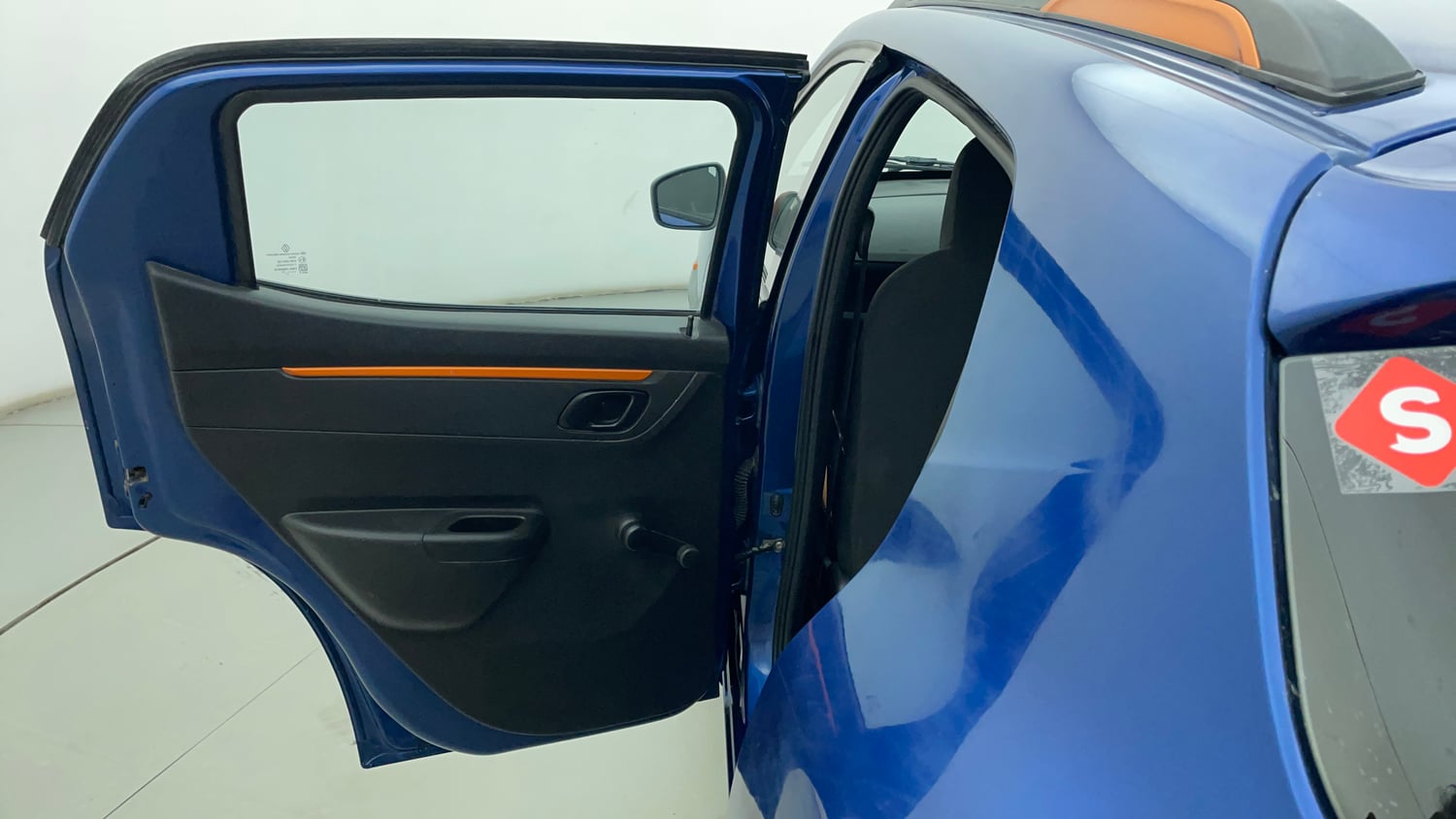 Used 2017 Renault Kwid CLIMBER 1.0 Petrol Manual interior LEFT REAR DOOR OPEN VIEW
