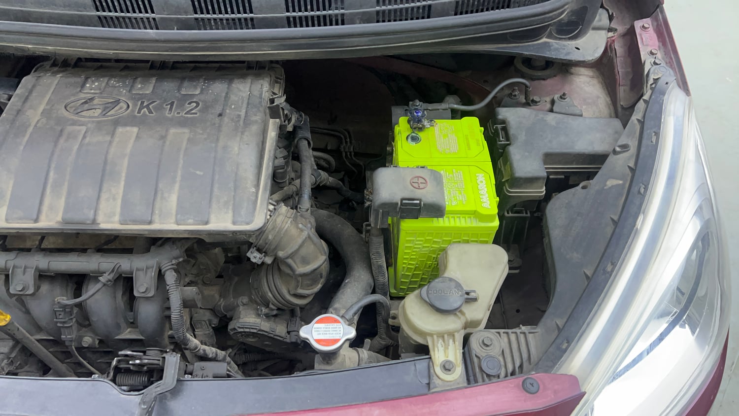 Used 2014 Hyundai Grand i10 Sportz 1.2 Kappa VTVT Petrol Manual engine ENGINE LEFT SIDE VIEW