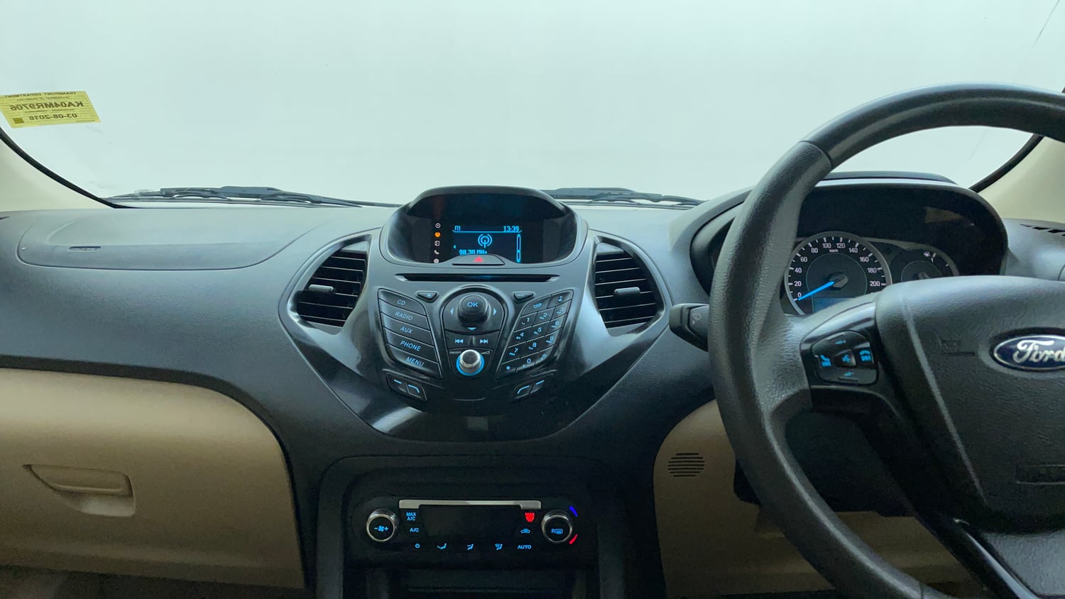 Used 2016 Ford Figo Aspire Titanium1.5 TDCi Diesel Manual interior MUSIC SYSTEM & AC CONTROL VIEW