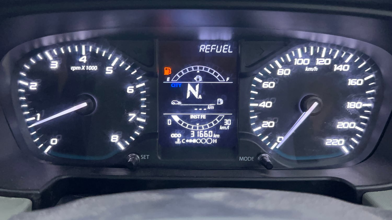 Used 2023 Tata Punch Adventure AMT Petrol Automatic interior CLUSTERMETER VIEW