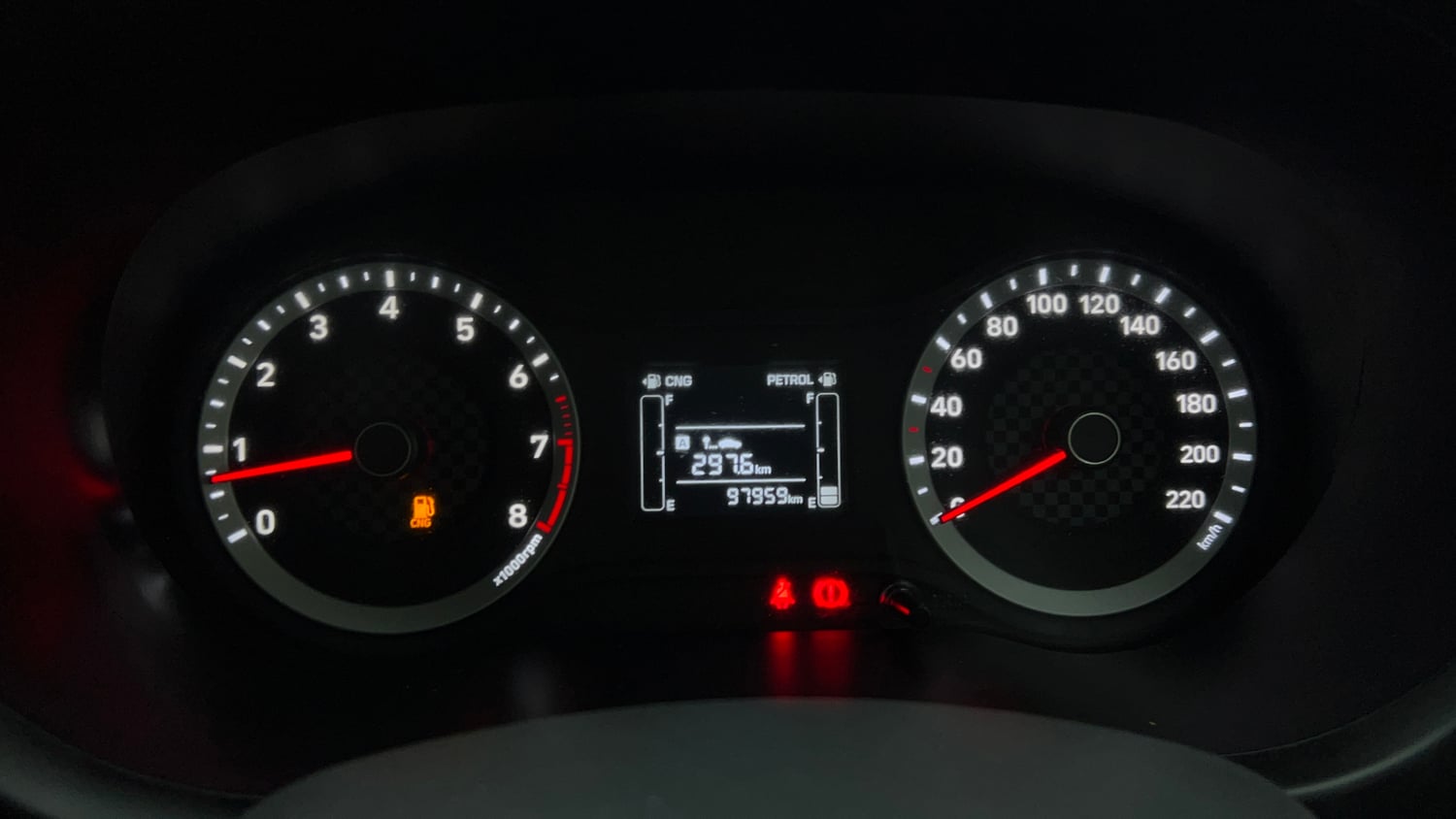 Used 2021 Hyundai Aura S 1.2 CNG Cng Manual interior CLUSTERMETER VIEW