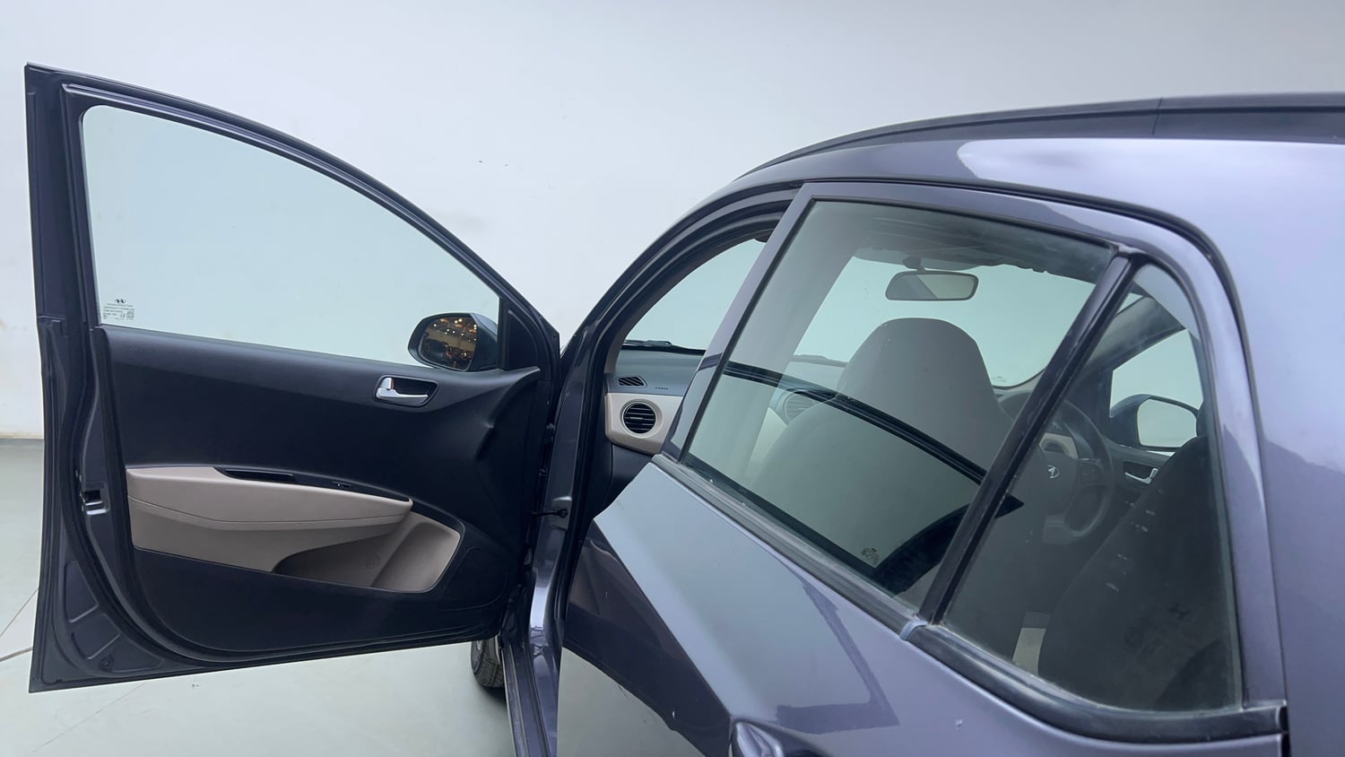 Used 2017 Hyundai Grand i10 Sportz (O) AT 1.2 Kappa VTVT Petrol Automatic interior LEFT FRONT DOOR OPEN VIEW