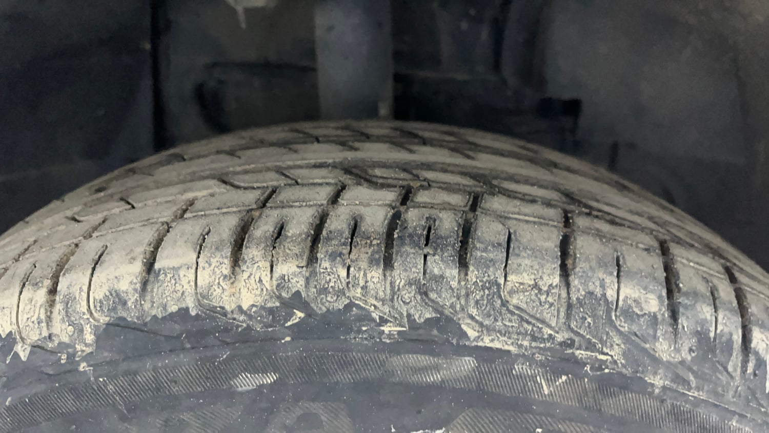 Used 2022 Tata Nexon XM Plus (S) Petrol Manual tyres RIGHT FRONT TYRE TREAD VIEW