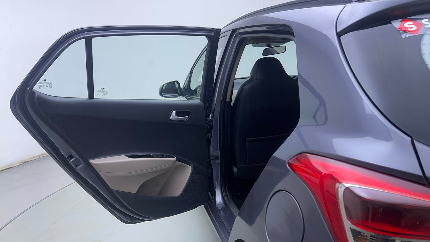 Used 2017 Hyundai Grand i10 Sportz (O) AT 1.2 Kappa VTVT Petrol Automatic interior LEFT REAR DOOR OPEN VIEW