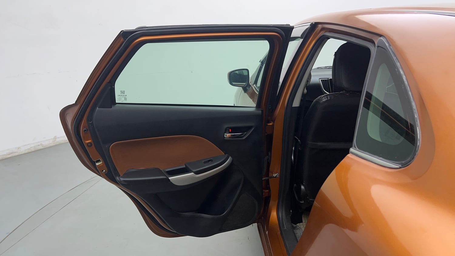 Used 2016 Maruti Suzuki Baleno Alpha 1.2 Petrol Manual interior LEFT REAR DOOR OPEN VIEW