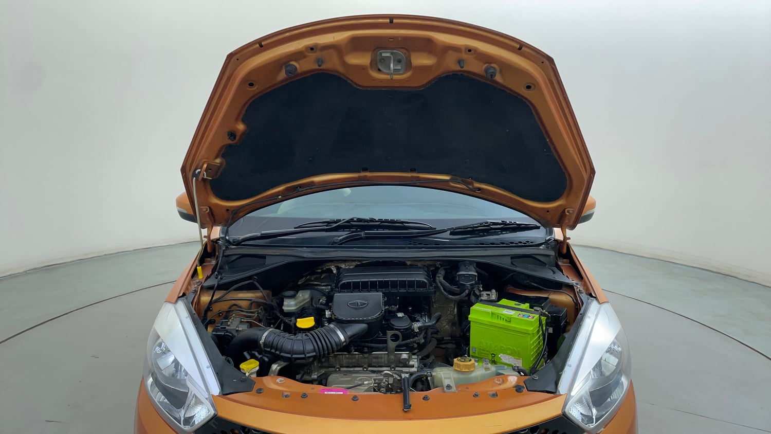 Used 2016 Tata Tiago Revotron XZ Petrol Manual engine ENGINE & BONNET OPEN FRONT VIEW