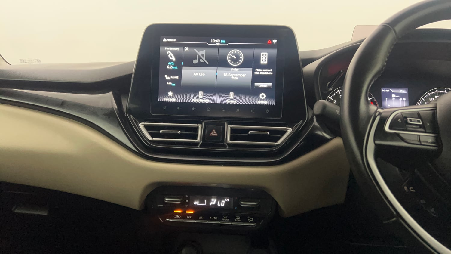 Used 2024 Toyota Glanza V AMT Petrol Automatic interior MUSIC SYSTEM & AC CONTROL VIEW