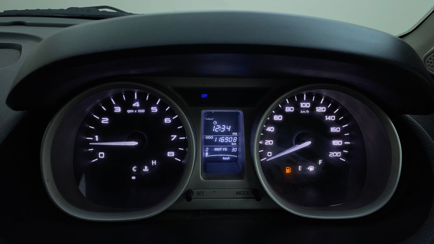 Used 2016 Tata Tiago Revotron XZ Petrol Manual interior CLUSTERMETER VIEW