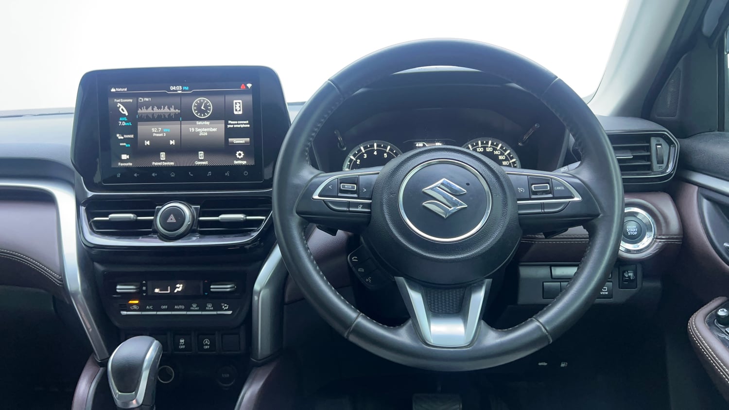 Used 2024 Maruti Suzuki Grand Vitara Alpha Smart Hybrid AT Petrol Automatic interior STEERING VIEW