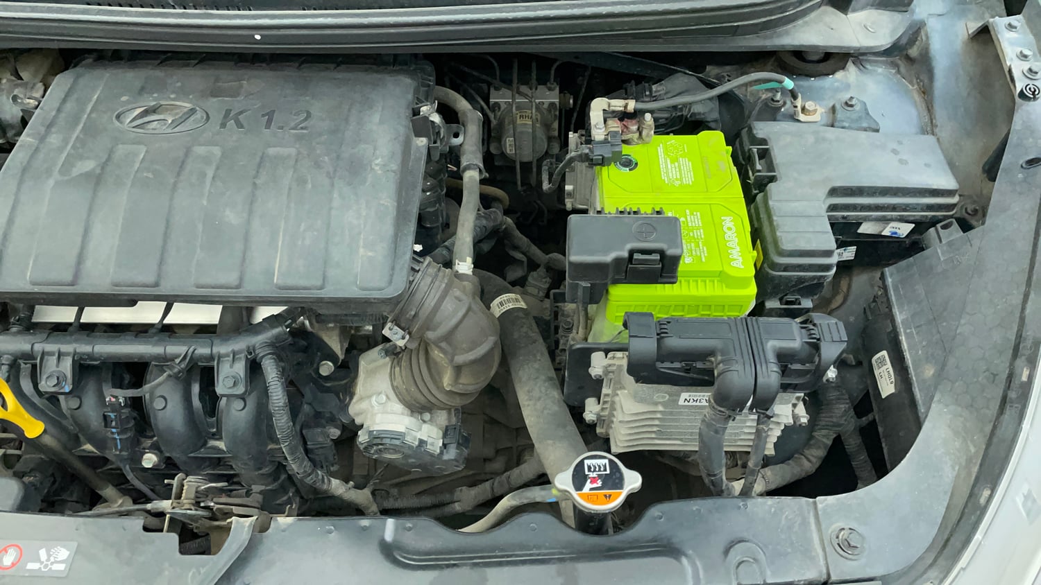 Used 2021 Hyundai Grand i10 Nios Sportz AMT 1.2 Kappa VTVT Petrol Automatic engine ENGINE LEFT SIDE VIEW