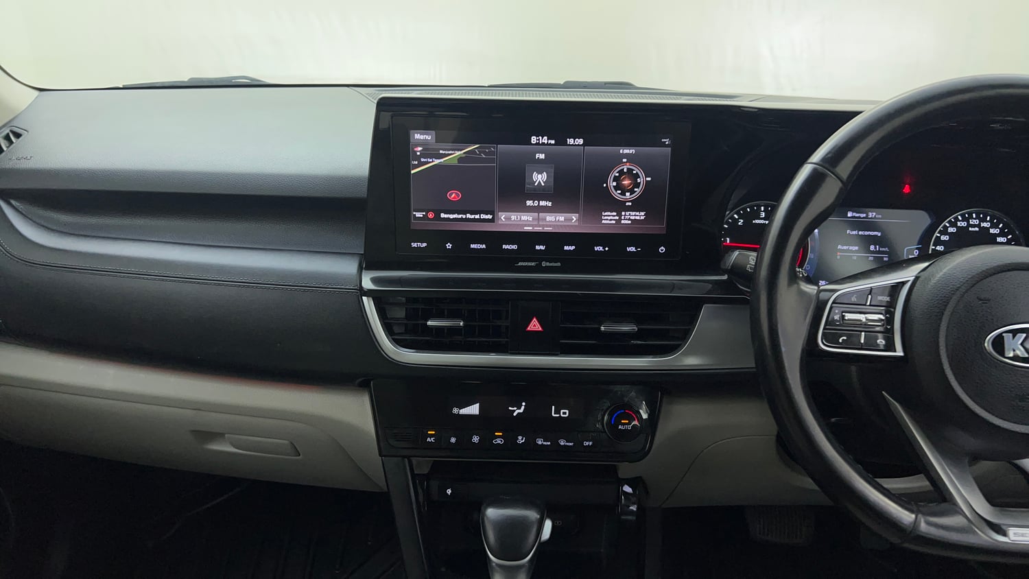 Used 2019 Kia Seltos HTX Plus AT 1.5 Diesel Diesel Automatic interior MUSIC SYSTEM & AC CONTROL VIEW