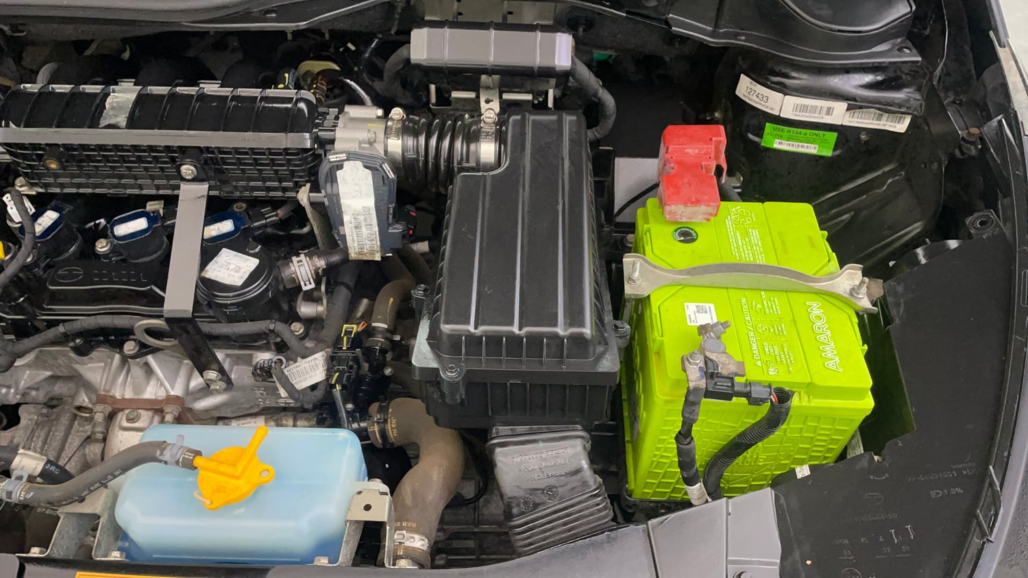 Used 2023 Tata Altroz XZA Plus (S) Dark Edition Petrol Automatic engine ENGINE LEFT SIDE VIEW