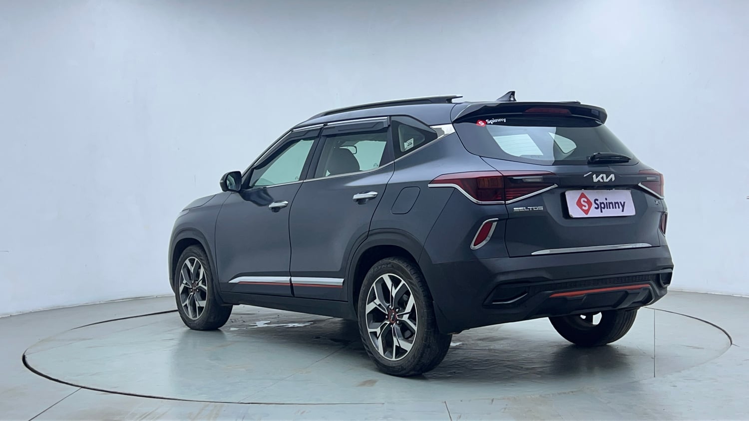 Used 2022 Kia Seltos X Line 1.5 Diesel AT Diesel Automatic exterior LEFT REAR CORNER VIEW