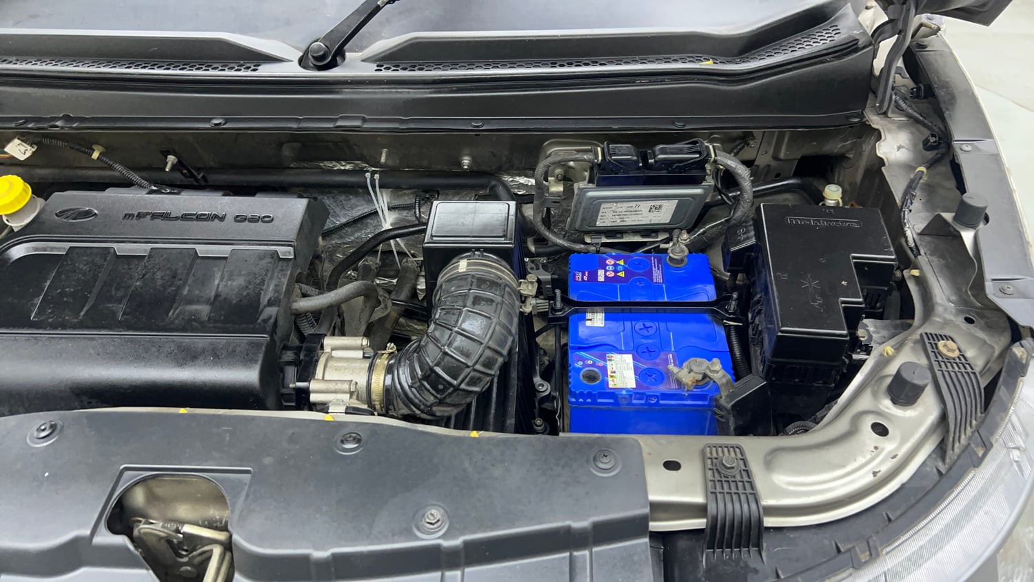 Used 2017 Mahindra KUV100 K6 6 STR Petrol Manual engine ENGINE LEFT SIDE VIEW