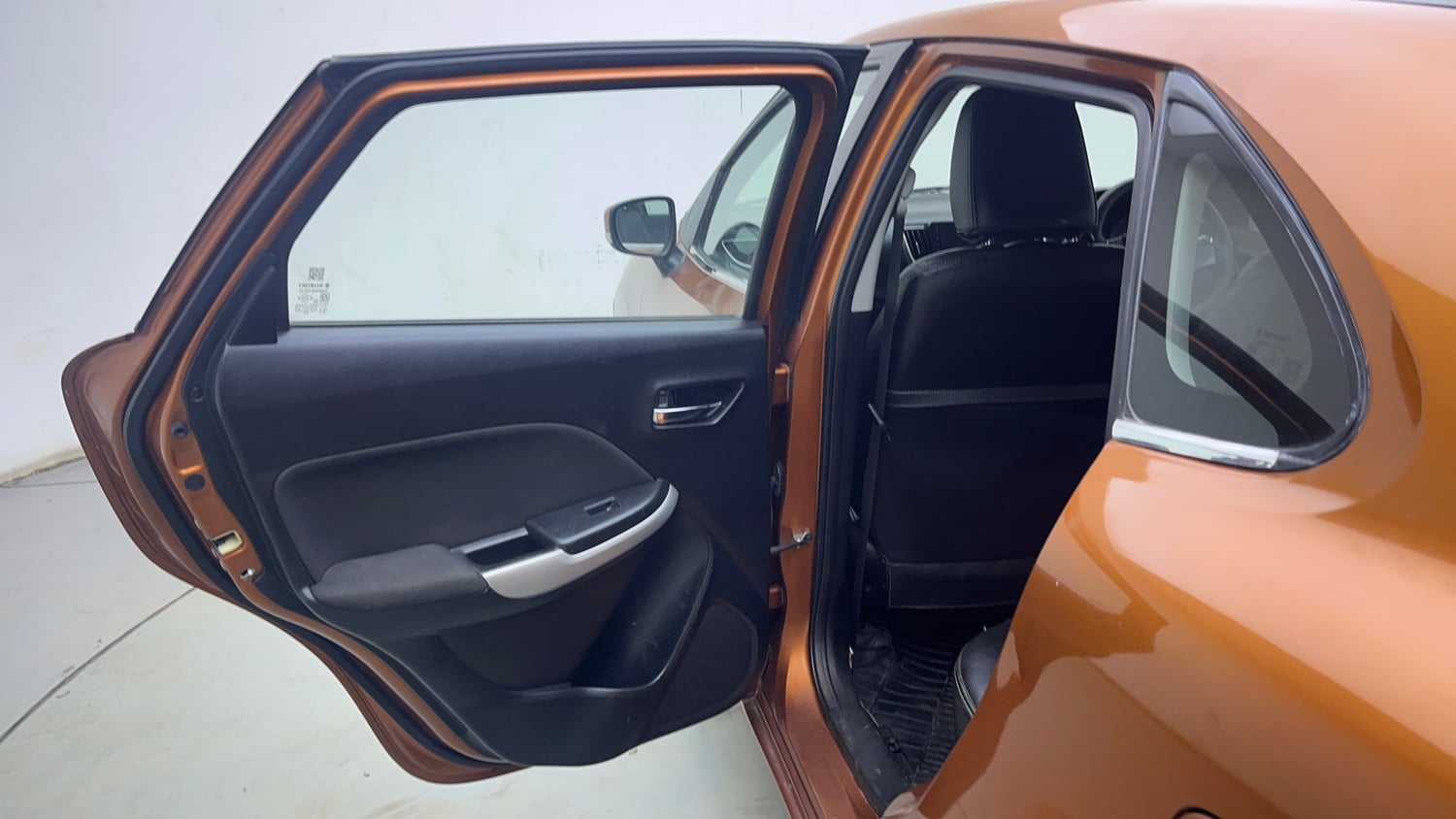 Used 2017 Maruti Suzuki Baleno Delta 1.2 Petrol Manual interior LEFT REAR DOOR OPEN VIEW