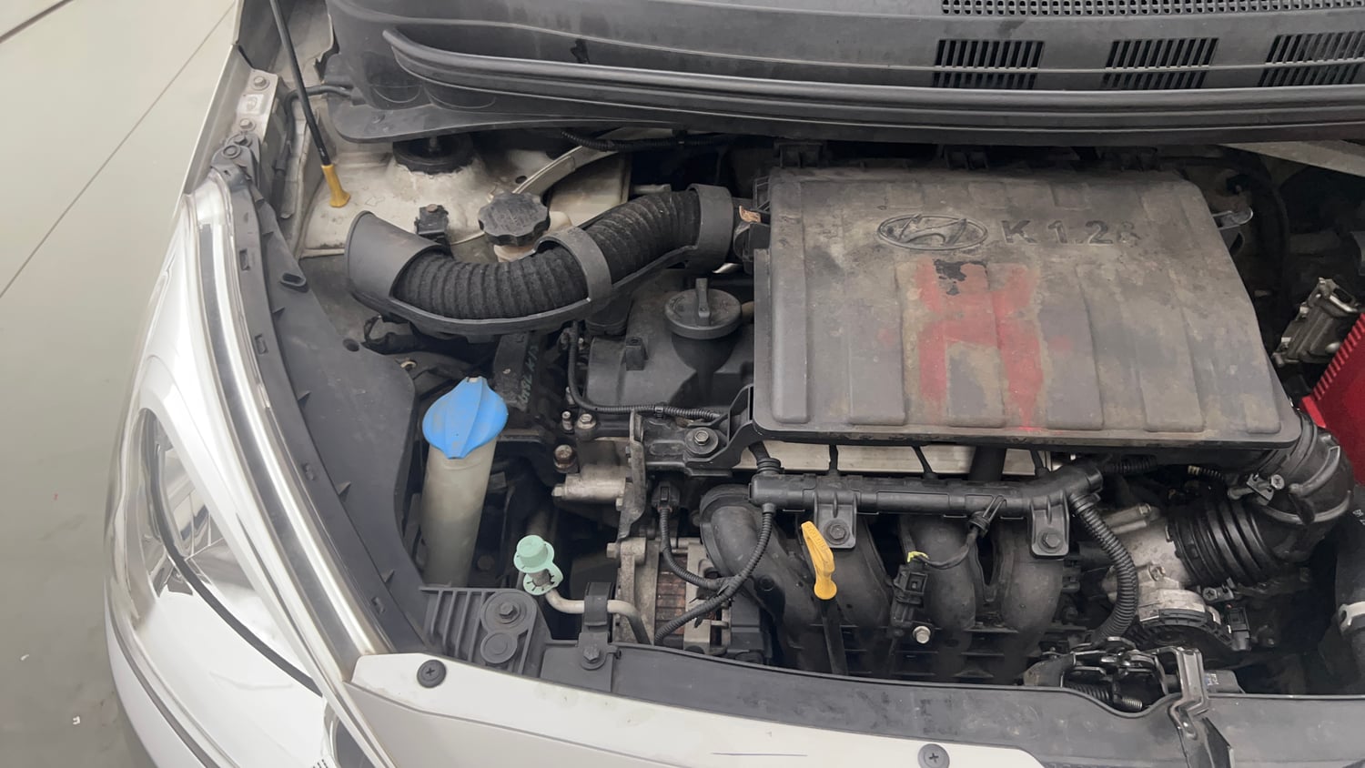 Used 2014 Hyundai Grand i10 Sportz 1.2 Kappa VTVT Petrol Manual engine ENGINE RIGHT SIDE VIEW