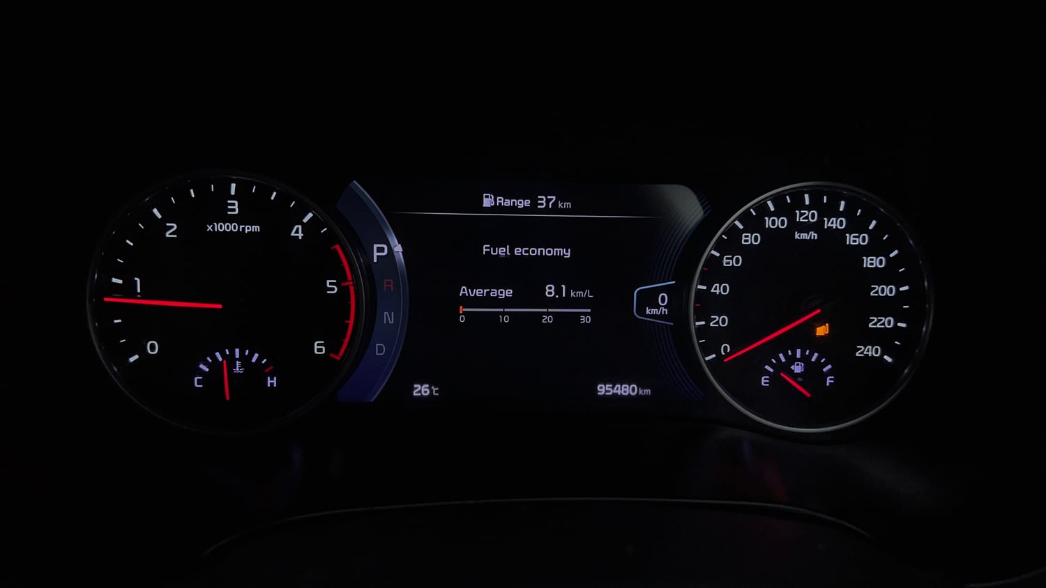 Used 2019 Kia Seltos HTX Plus AT 1.5 Diesel Diesel Automatic interior CLUSTERMETER VIEW