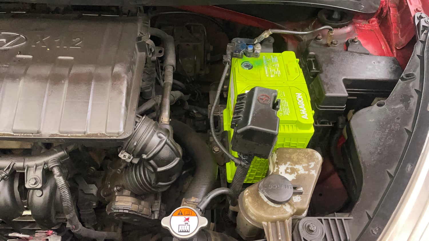Used 2018 Hyundai Grand i10 Sportz 1.2 Kappa VTVT Petrol Manual engine ENGINE LEFT SIDE VIEW