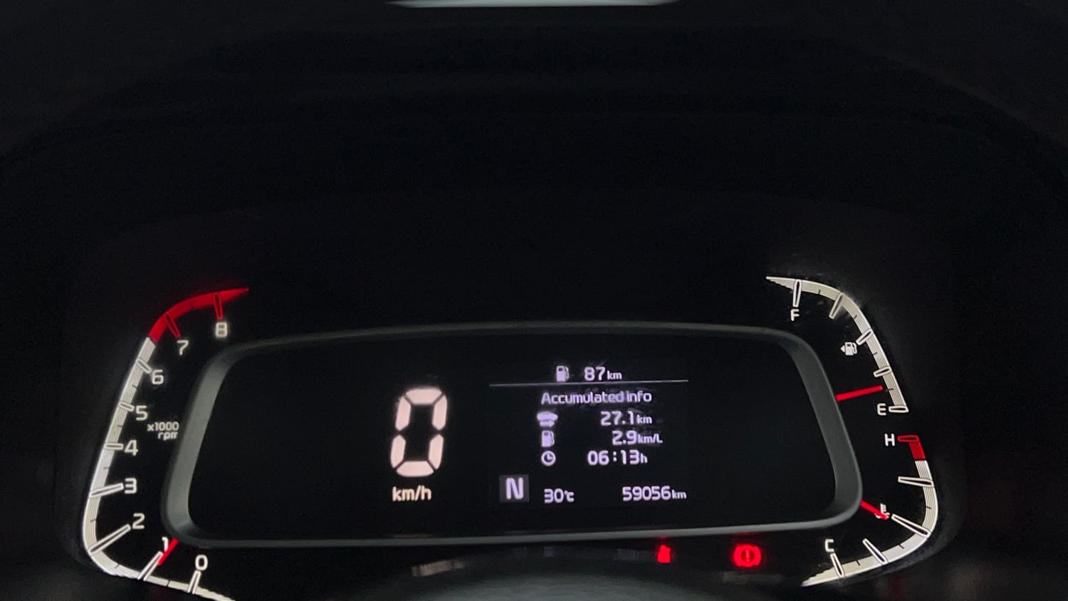 Used 2021 Kia Sonet HTX 1.0 iMT Petrol Manual interior CLUSTERMETER VIEW