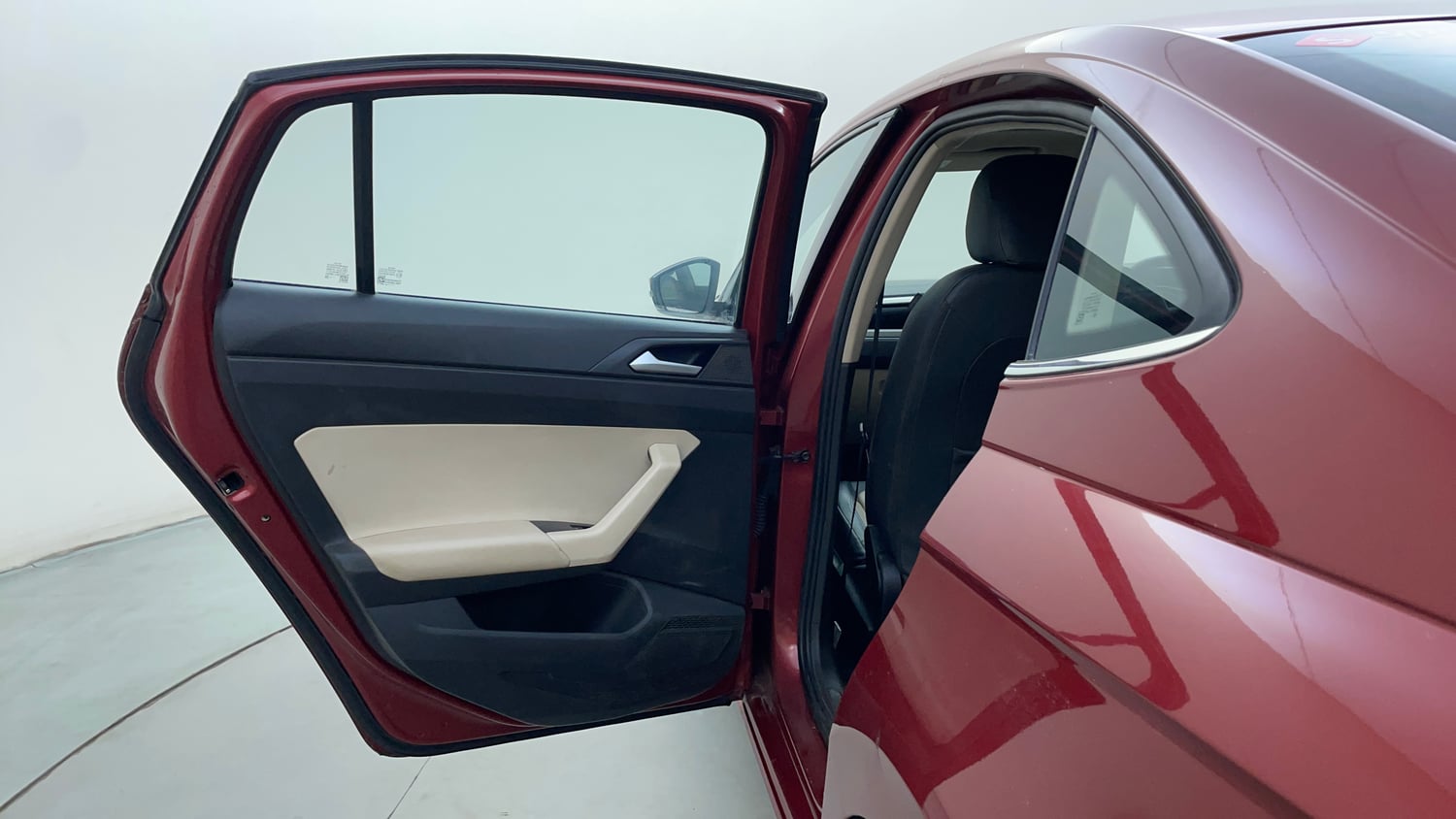 Used 2022 Volkswagen Virtus Topline 1.0 TSI MT Petrol Manual interior LEFT REAR DOOR OPEN VIEW